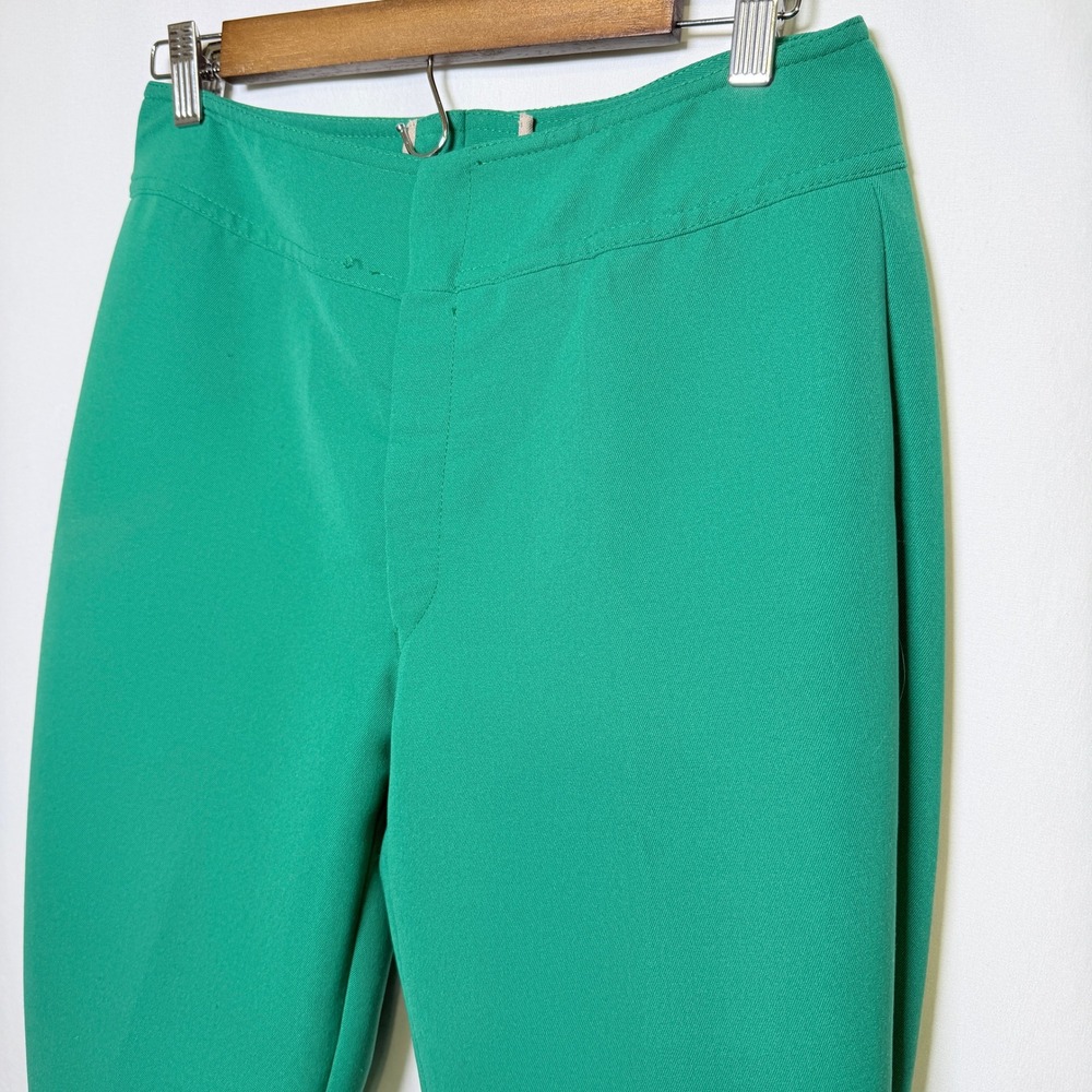 Vintage Bogner Super Fantastiss Green Wool Blend Stirrup Ski Pants 70s Germany 8